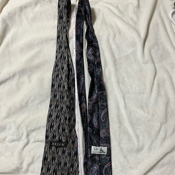 Ketch men's ties-Lot of 2, one silk & one polyester, good shape - Picture 1 of 6